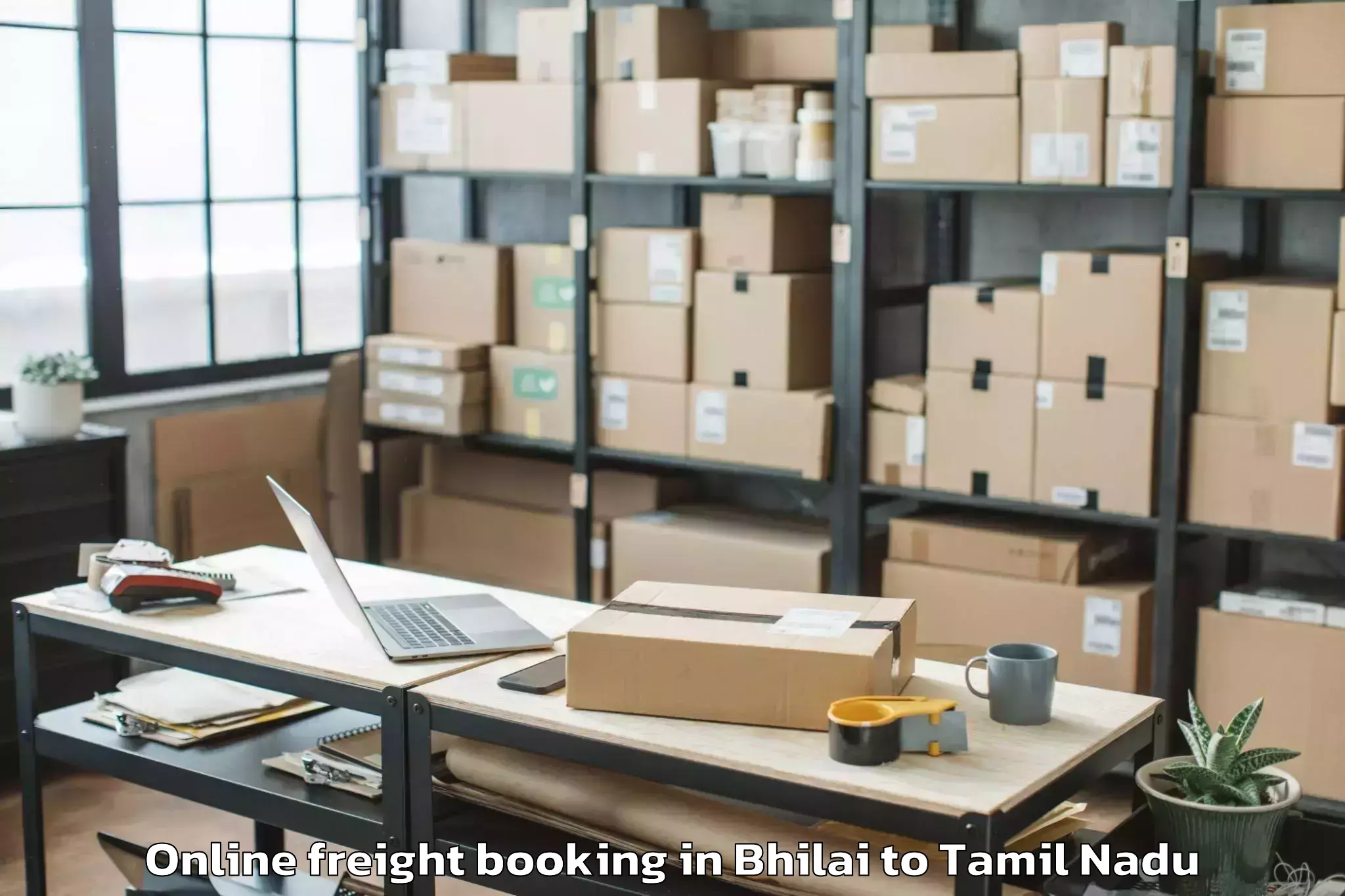 Leading Bhilai to Karambakkudi Online Freight Booking Provider